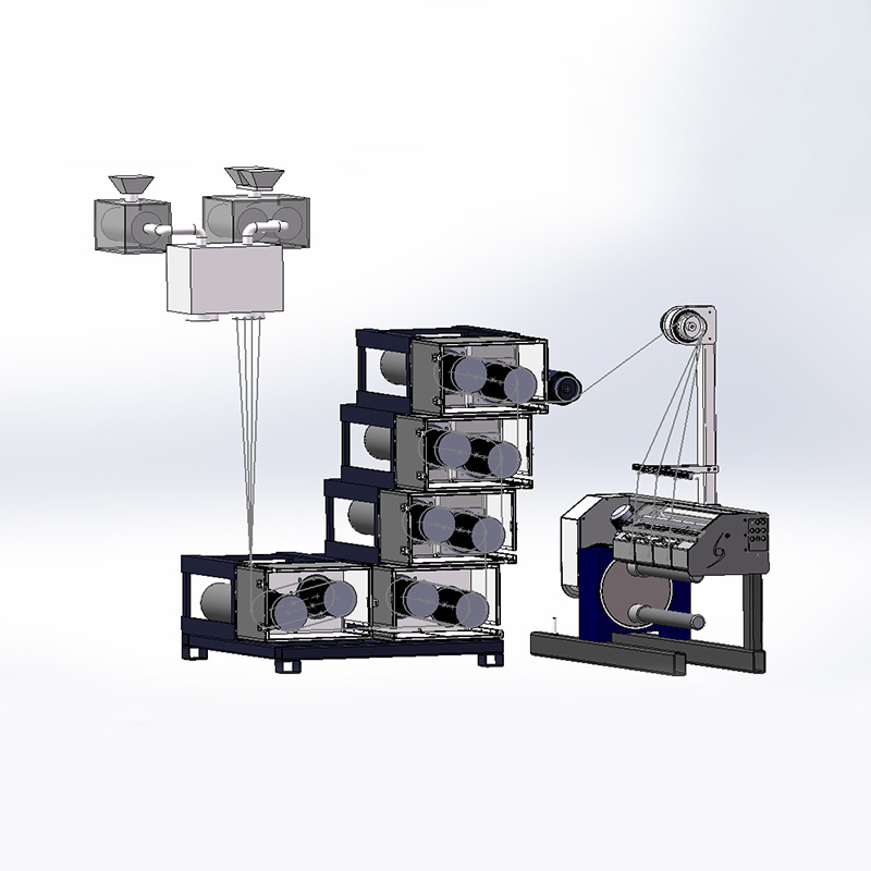 Teollinen kehruutuotantolinja PET-, PA-, PP- tai muulla raaka-aineella